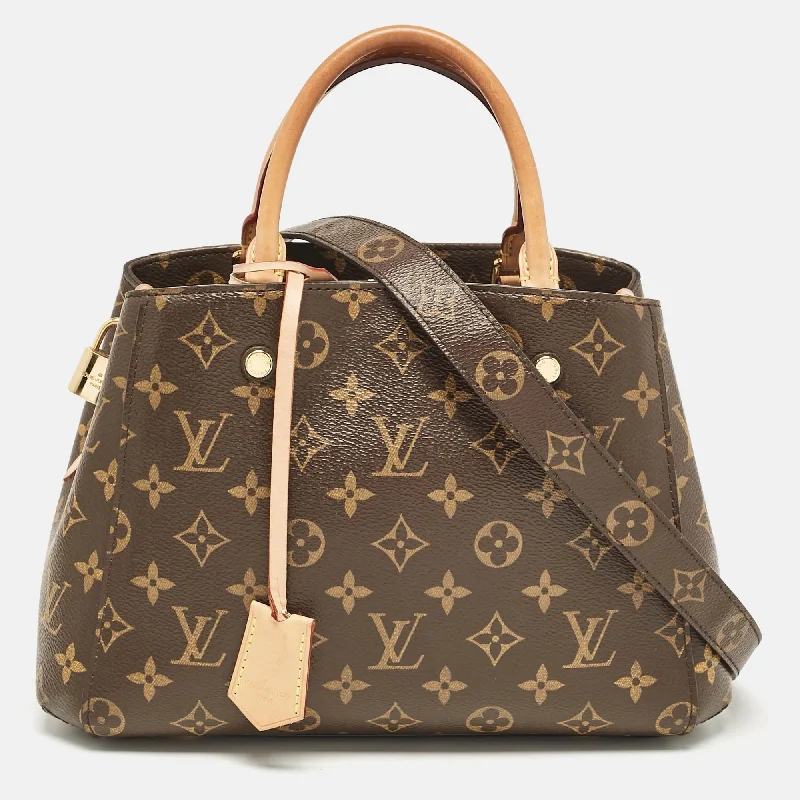 Zipper - Pocket Women's Satchels in Dark Blue for Organized CarriersLouis Vuitton Monogram Canvas Montaigne Bb Bag