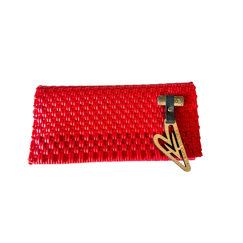 Faux Fur - Lined Women's Wallet in Pink for a Cozy and Stylish OptionMaria Victoria | Red Wallet | Upcycled, Handwoven