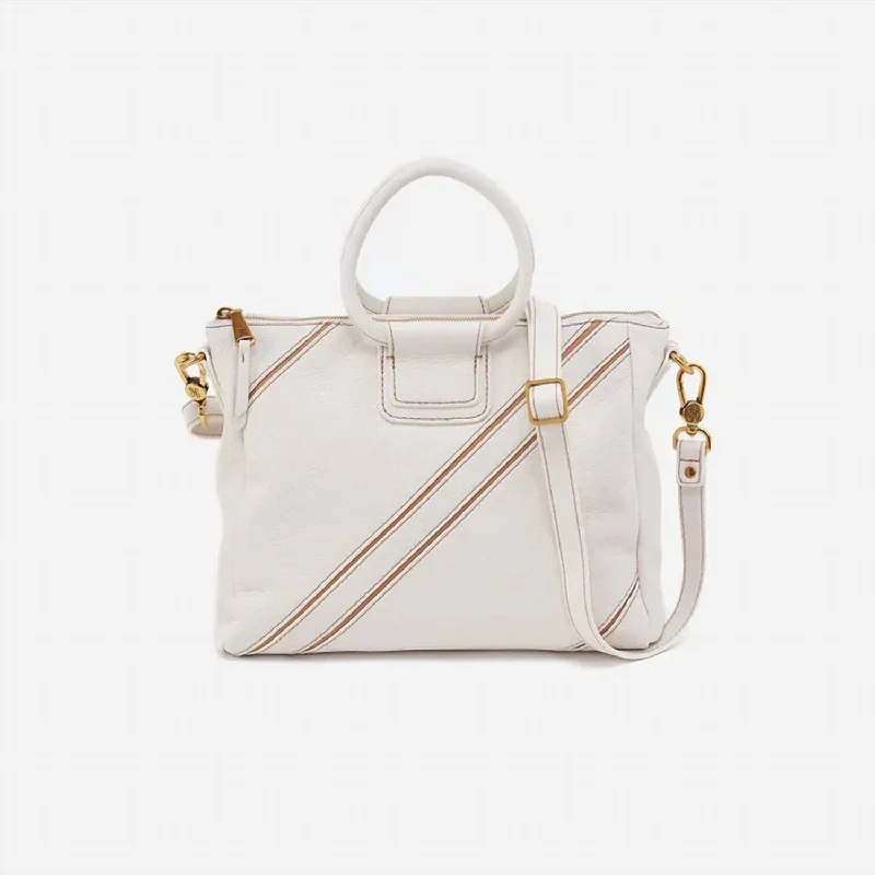 Magnetic Closure Women's Satchels in Grey for Easy AccessSheila Satchel Bag In Off White/khaki