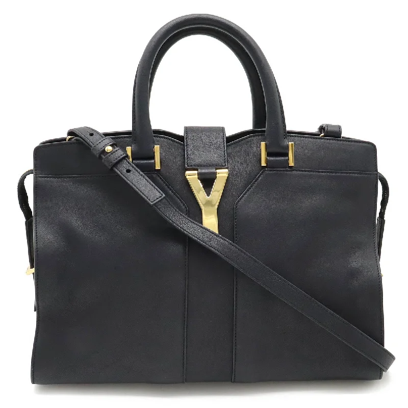 Magnetic Closure Women's Satchels in Grey for Easy AccessYves Saint Laurent Y Line Cabas Chic Leather Handbag